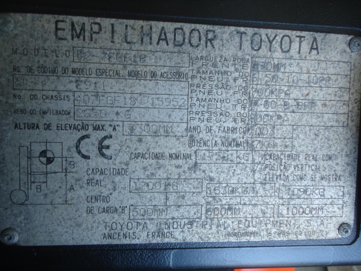 Empilhador Toyota 42-7FG18 — image 9