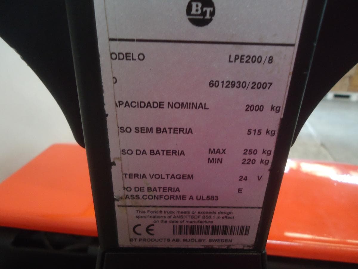 Porta Paletes Toyota BT LPE200/8 · Paredes — imagem 7