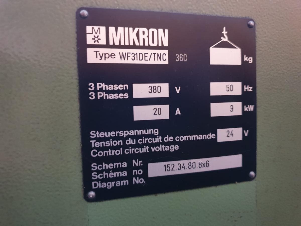CNC Mikron WF31DE — imagem 2