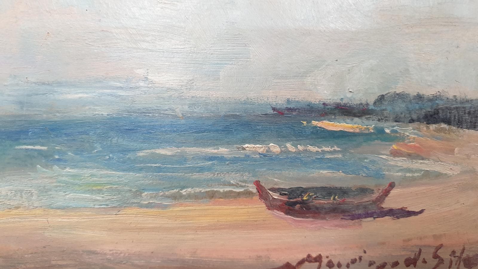 Quadro Areal com Barco — imagem 2