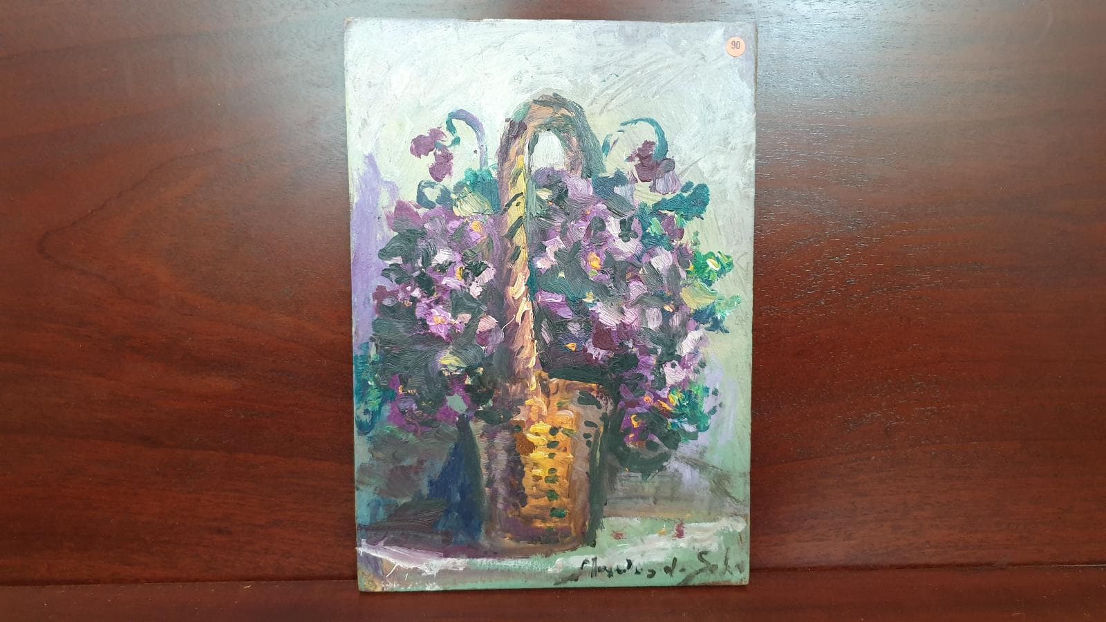 Quadro Cesto com Flores — imagem 1