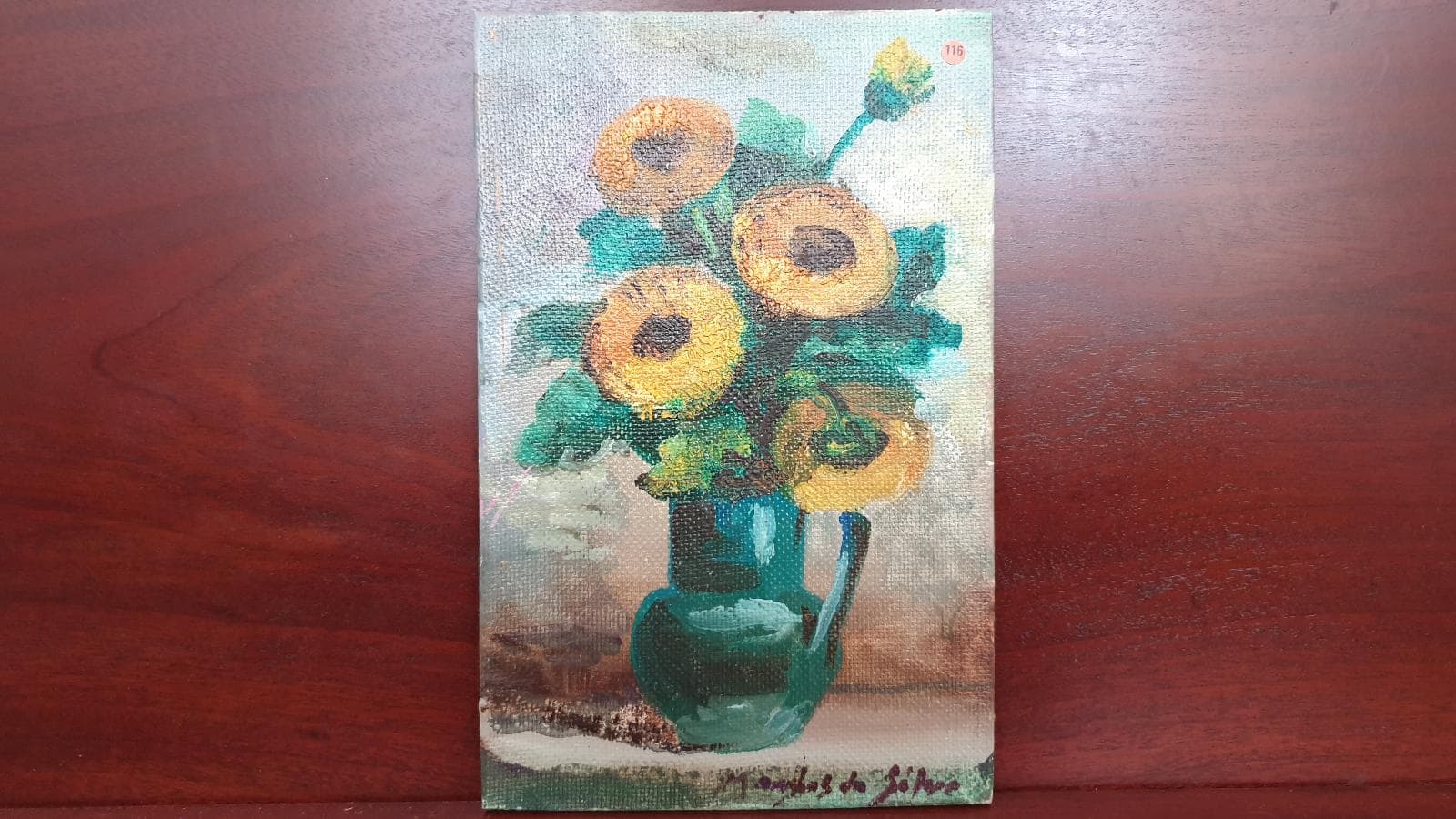 Cuadro de taza con flores — imagen 1