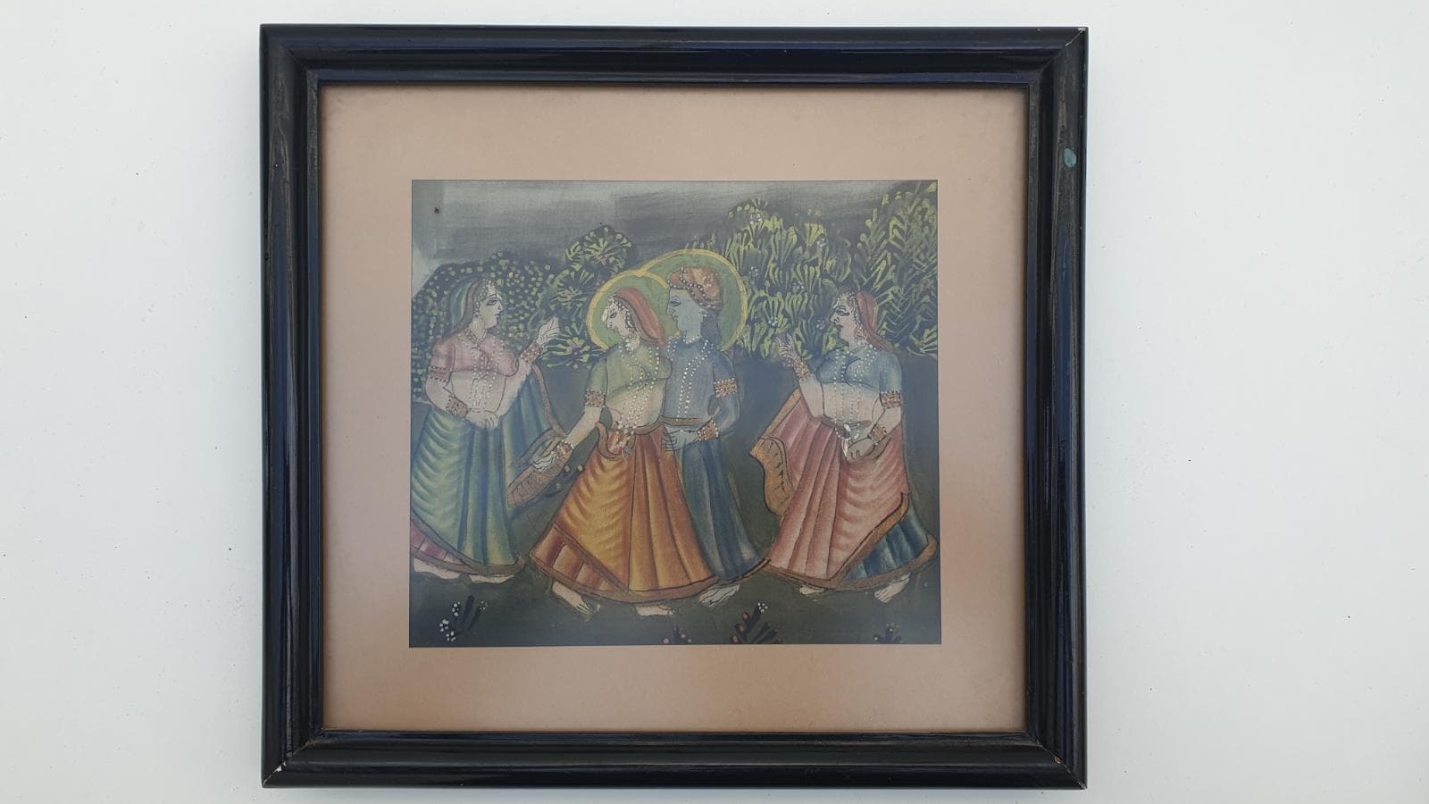 Aguarela com personagens indianas · Paredes — imagem 2