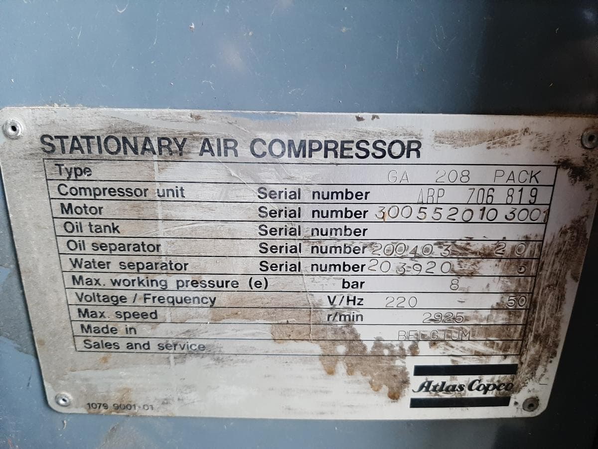 Compresor con secador Atlas Copco — imagen 7