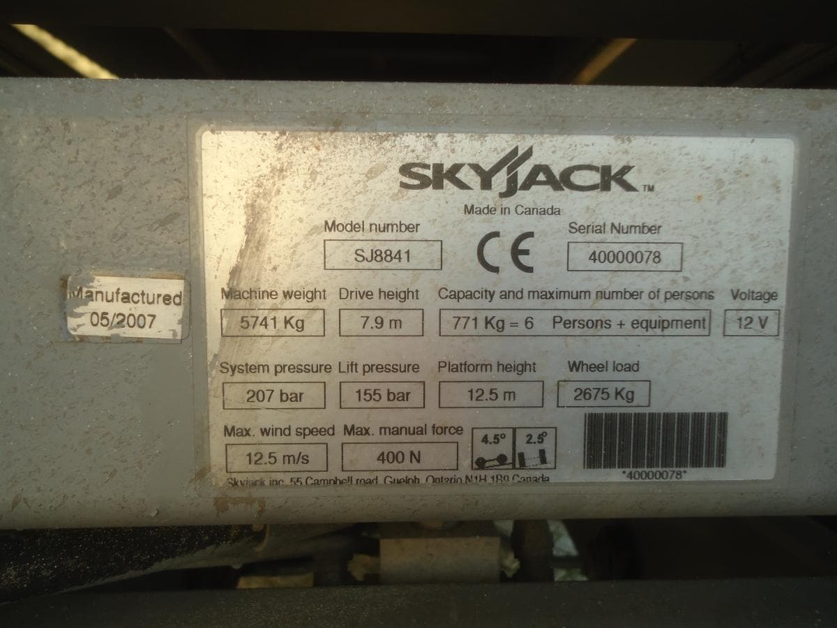 Plataforma Skyjack SJ8841 — imagem 11