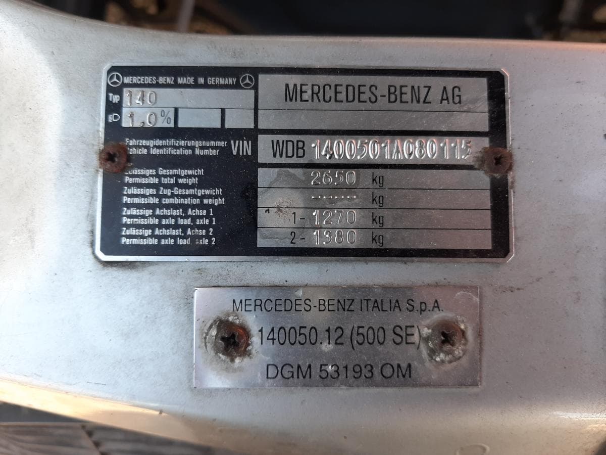 Mercedes-Benz 500 SE — image 19