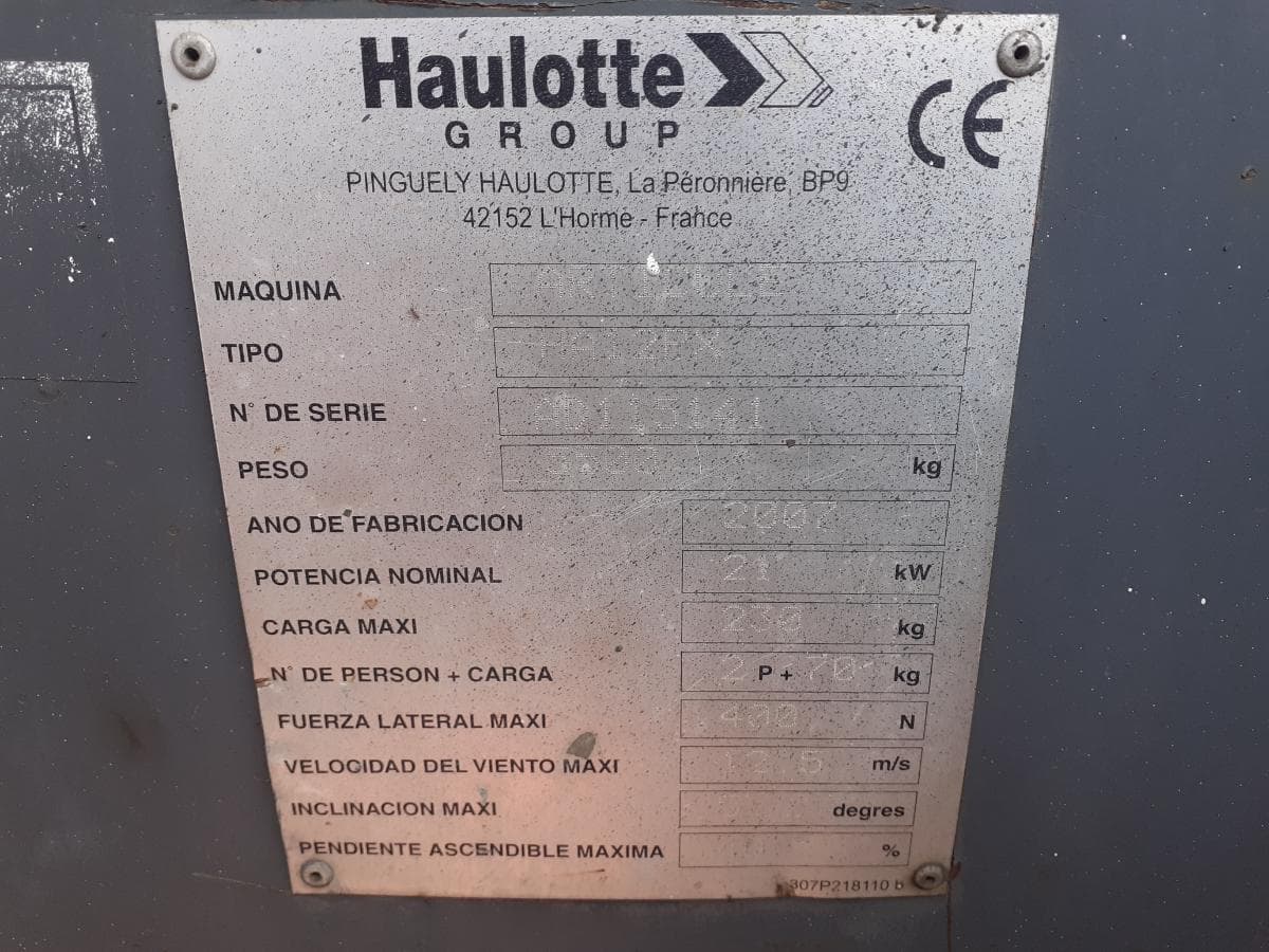 Plataforma Elevatória Haulotte HA12PX ·  Ano 2007 — imagen 11