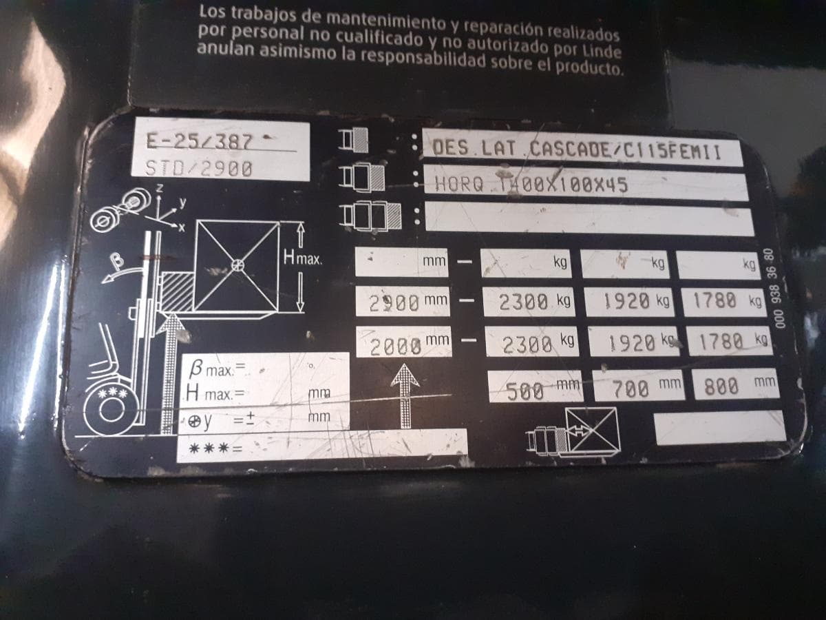 Empilhador Elétrico Linde E25-01 · Ano 2012 — imagem 15