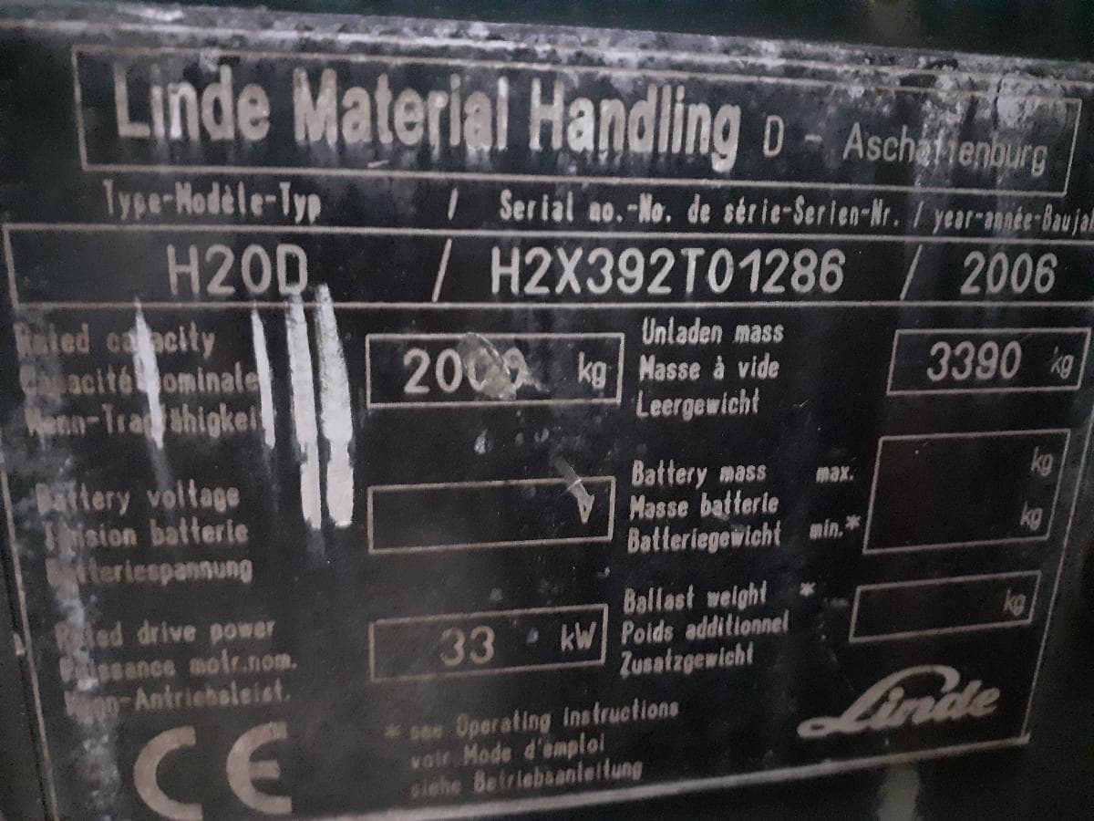 Empilhador Linde H20D · Diesel · Ano 2006 — imagem 10