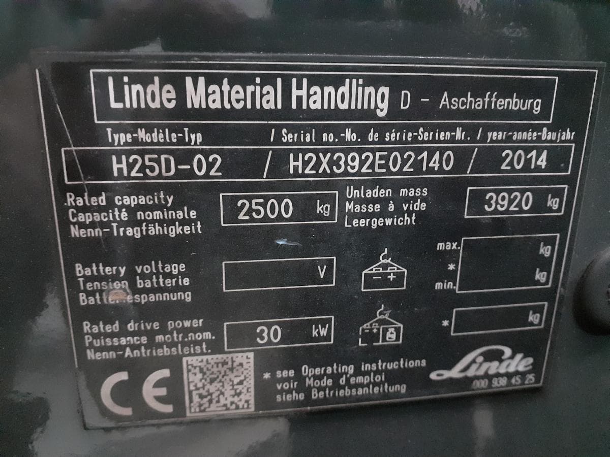 Empilhador Linde H25D · Ano 2014 — imagem 10