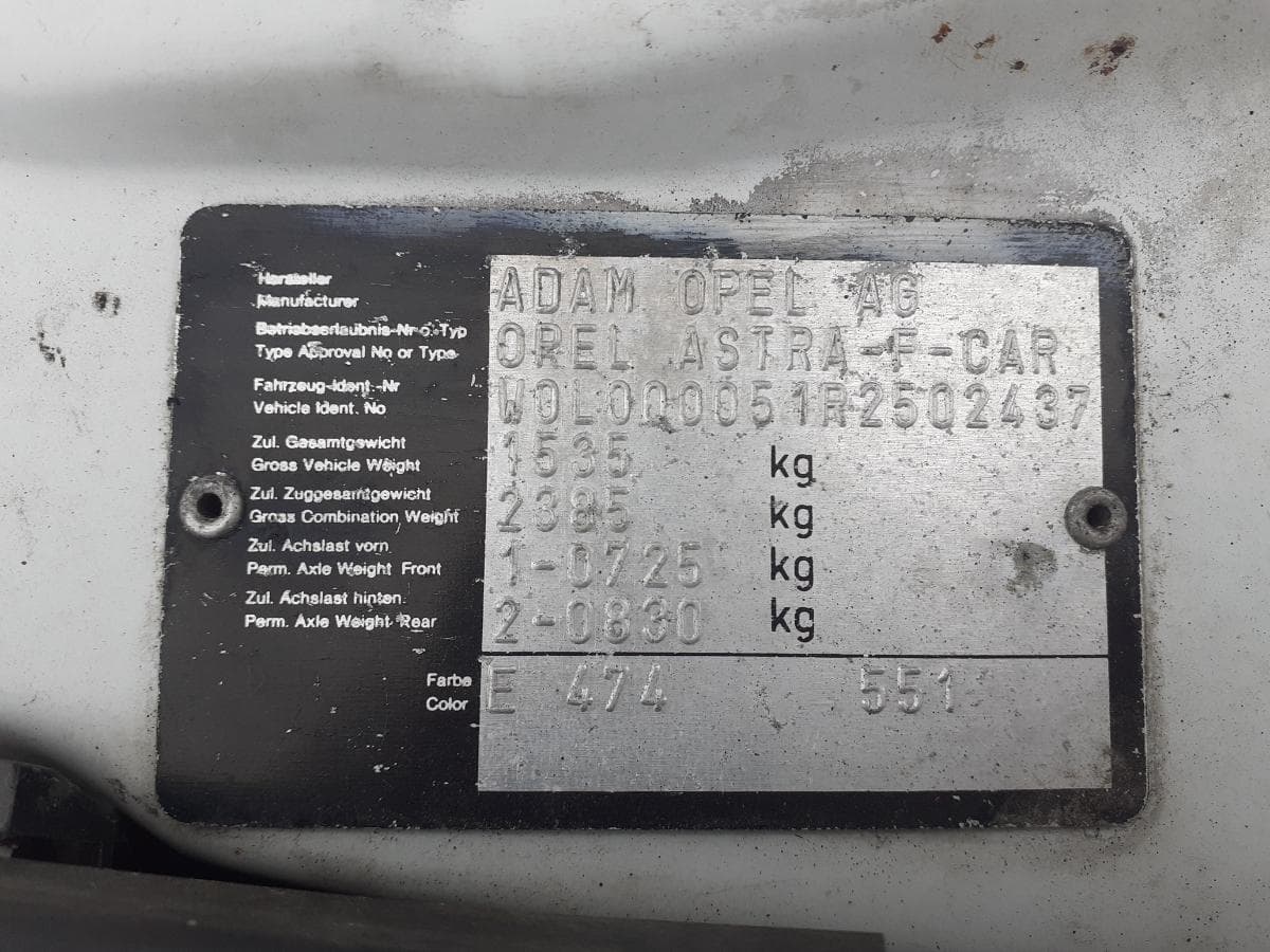 Opel Astra F 1.4 Si · Ano 1993 — imagen 10