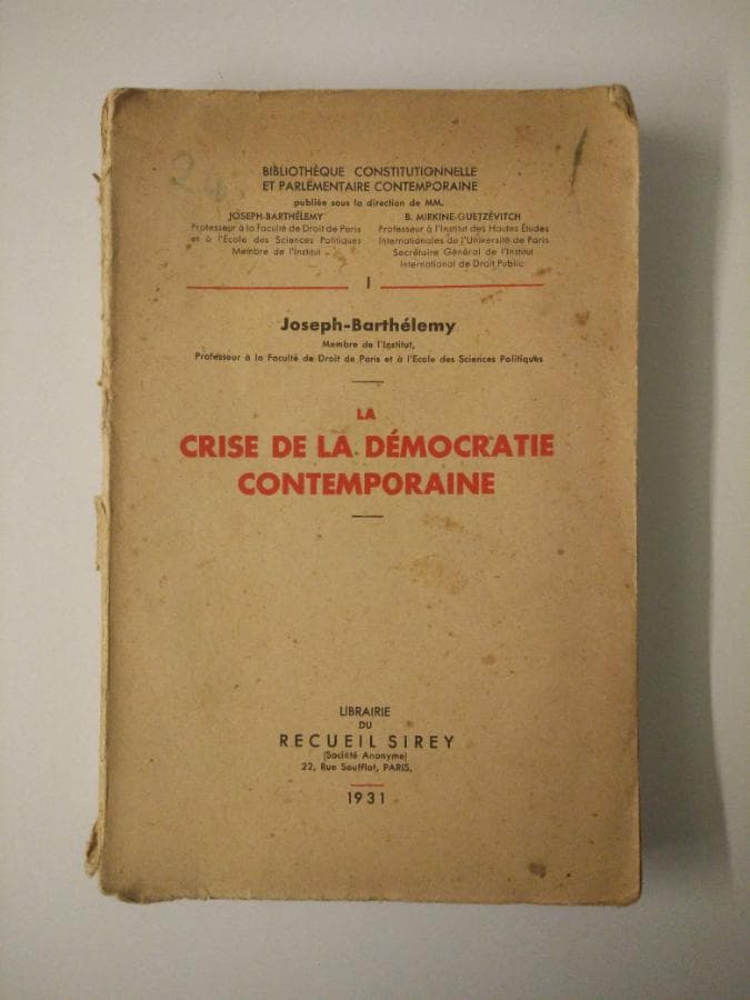 La crise de la Démocratie Contemporaine