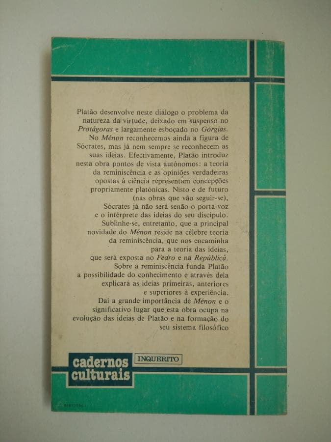Ménon - Cadernos Culturais · Platão — imagem 3