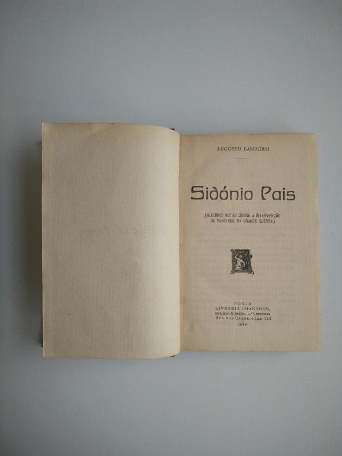 Sidónio Pais (Algumas Notas Sobre a Intervenção de Portugal na Grande Guerra)" — imagem 2