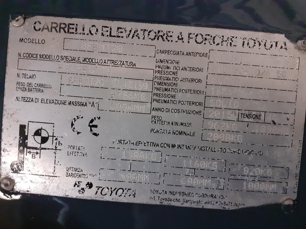 Empilhador Toyota Elétrico · Ano 2015 — imagen 11
