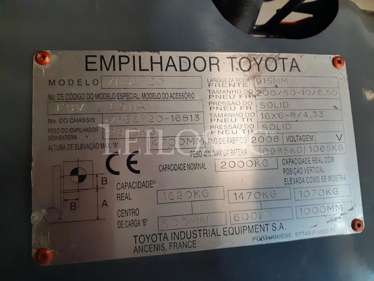 Empilhador Toyota · Elétrico · 2000kg — imagen 12
