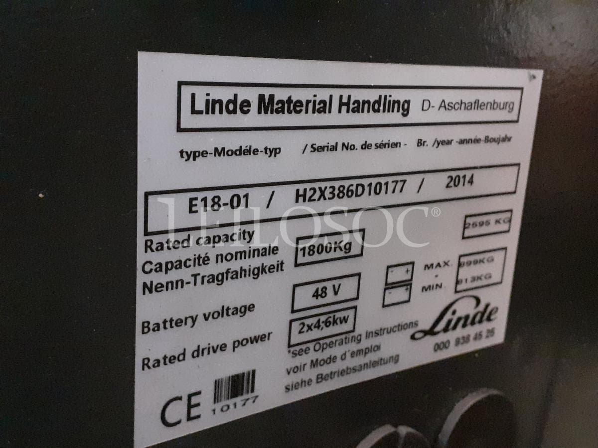 Empilhador Linde E18 · Elétrico · Ano 2014 — image 13