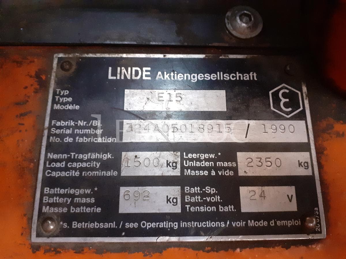 Empilhador Linde · Elétrico · E15 — imagem 11