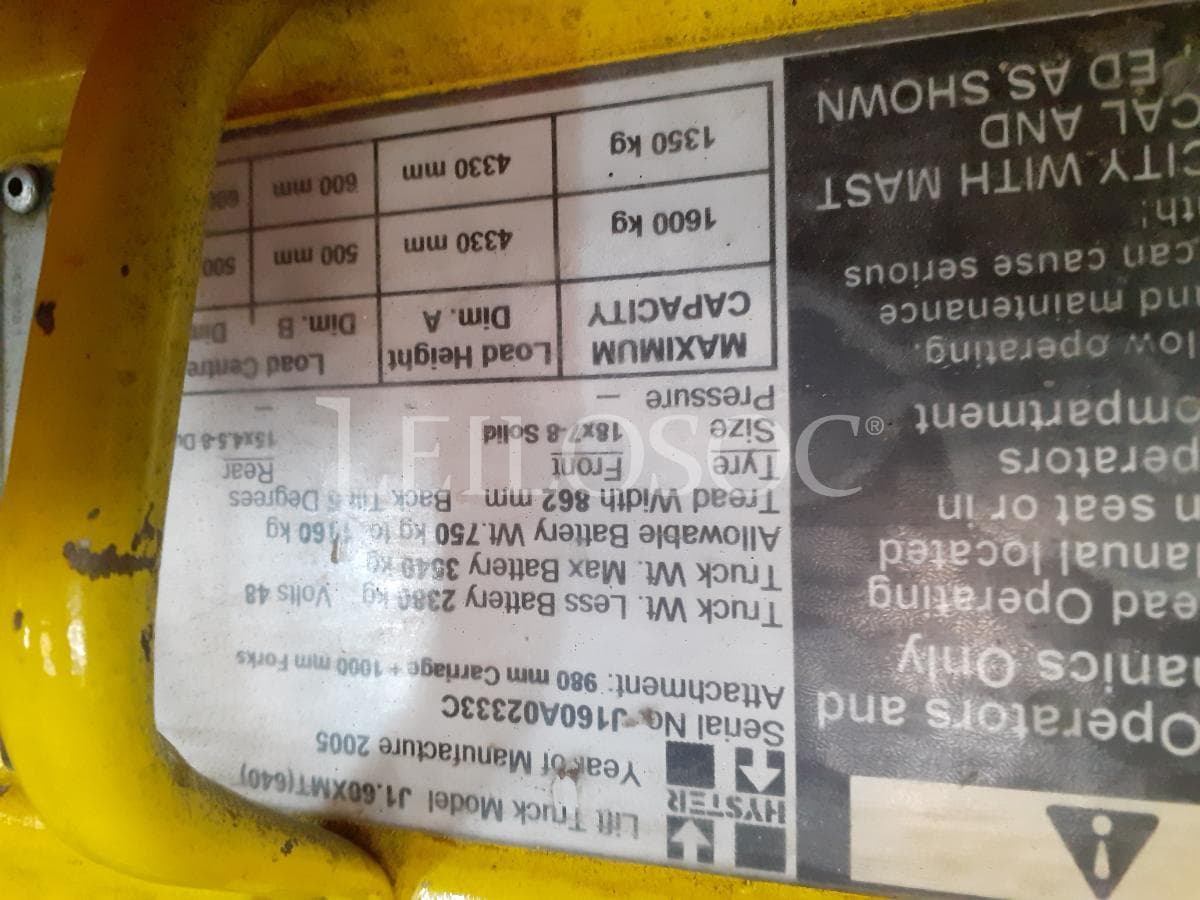 Empilhador Hyster · Elétrico · J160XM — image 11