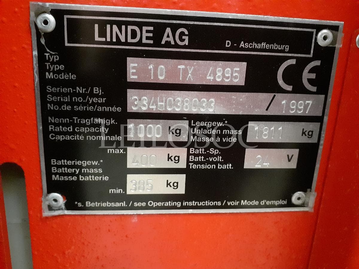 Stacker Linde E10TX — imagem 9