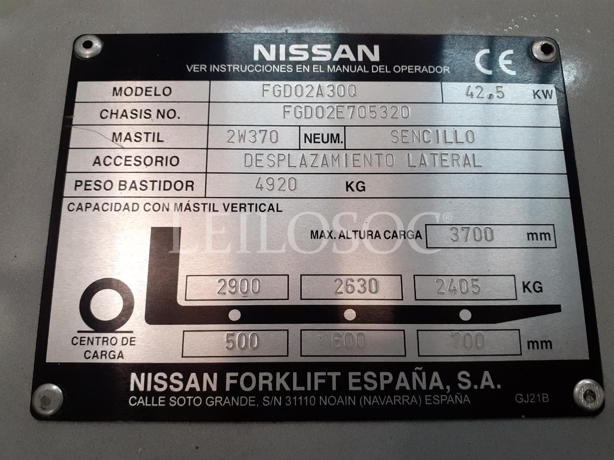 Empilhador Nissan 3.0 — imagen 10