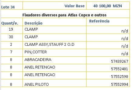 Fixadores diversos para Atlas Copco e outros · — imagen 1