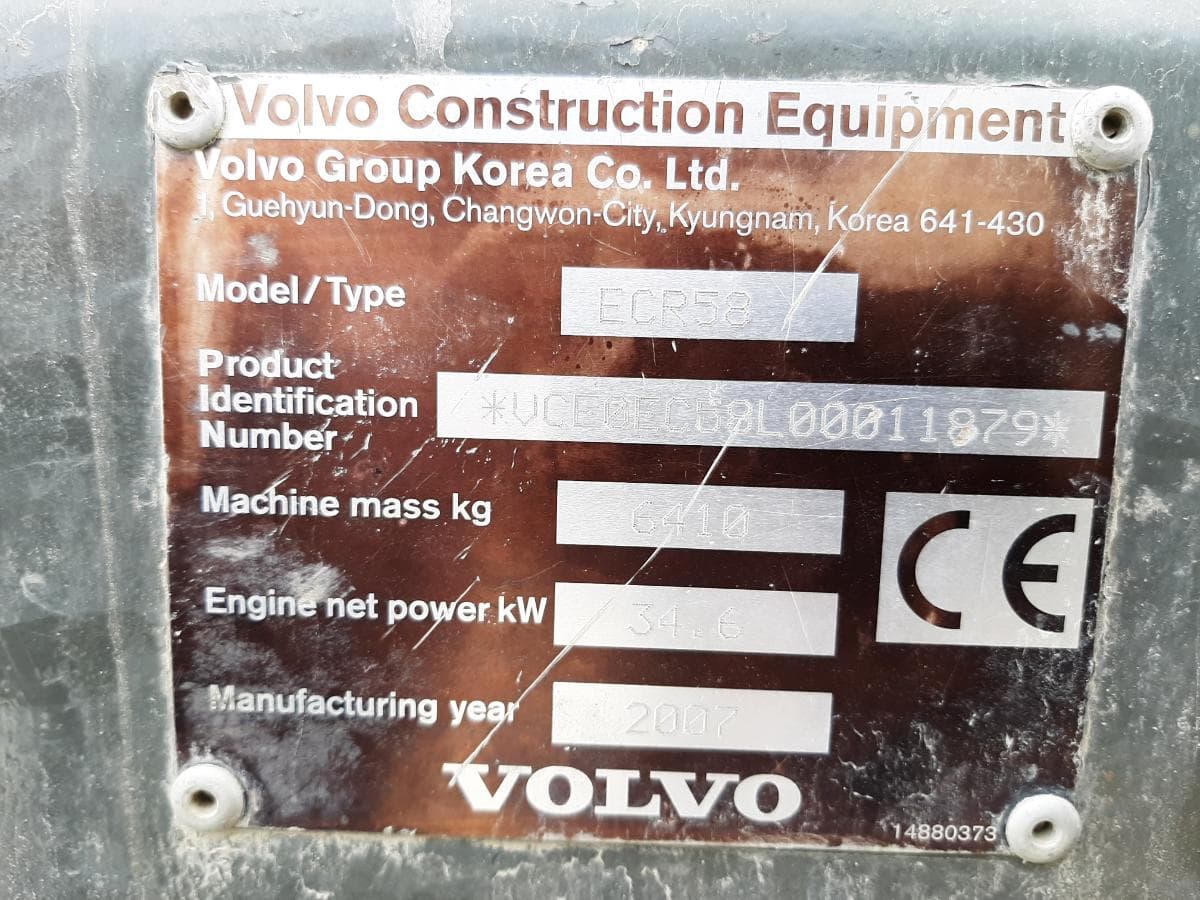 Mini Giratória Volvo ECR 58 · Ano 2007 — imagem 13