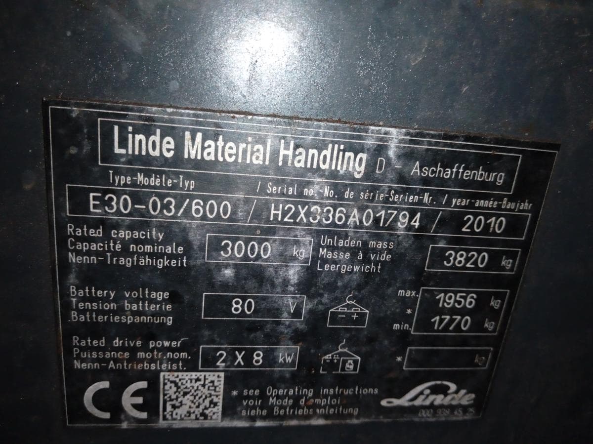 Empilhador Linde E30 · Ano 2010 — imagem 8
