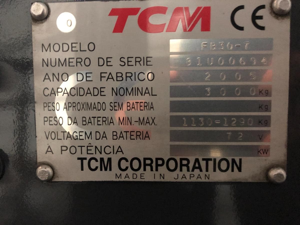 Empilhador TCM TB 30-7 — imagem 18