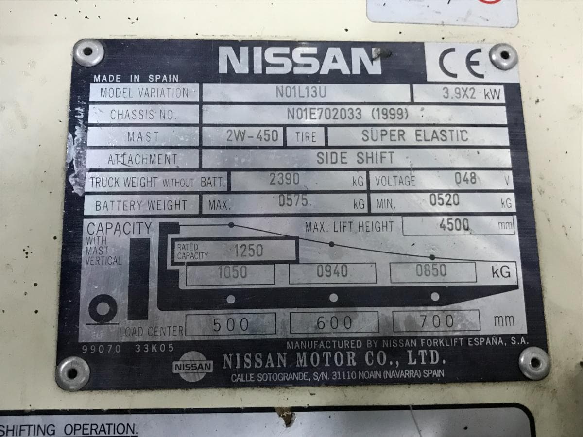 Empilhador Nissan NO1L13U · Elétrico — imagen 11