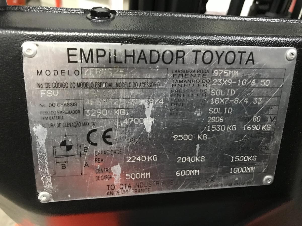 Empilhador Elétrico Toyota 2500 KG — imagen 11