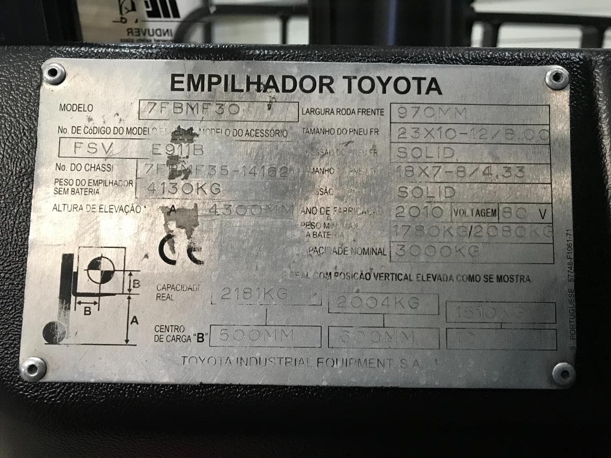 Empilhador Eléctrico Toyota 3000 KG — imagen 15
