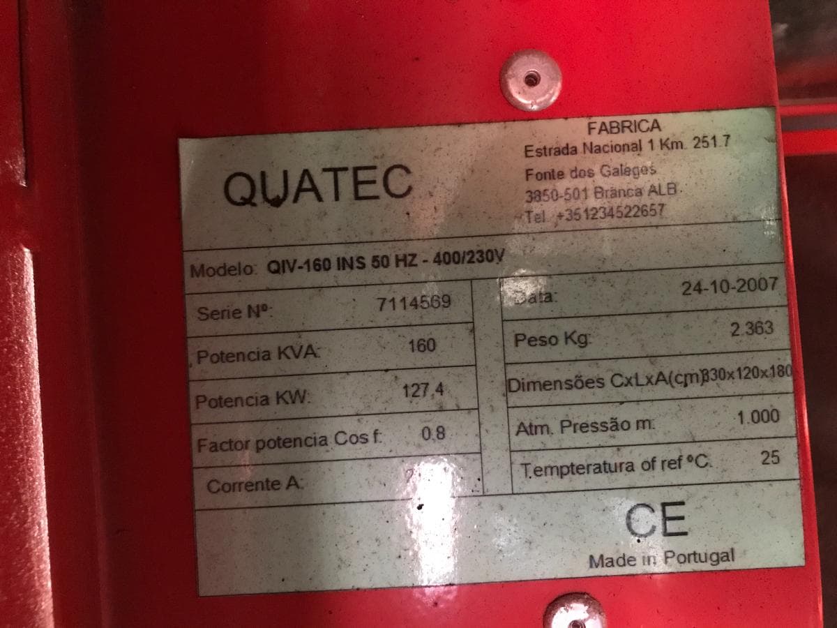 Gerador Quatec · 160KVA — imagen 9