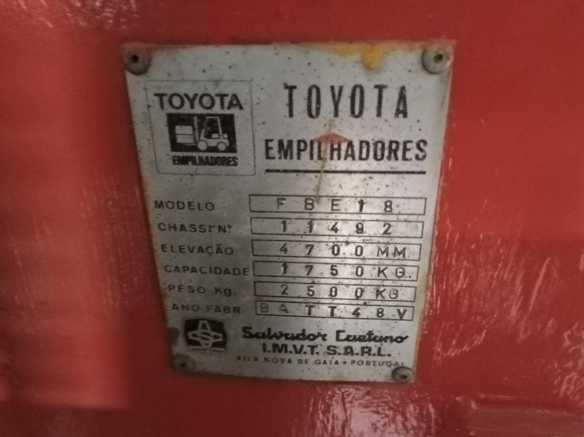Empilhador Toyota Elétrico FB18 — imagen 16