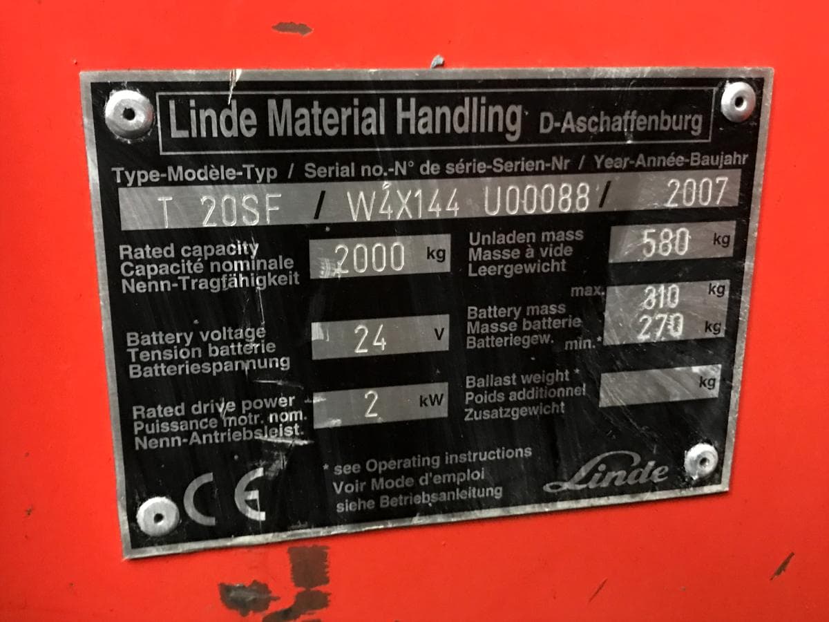 Porta Paletes Linde T20SF · Elétrico — imagem 8
