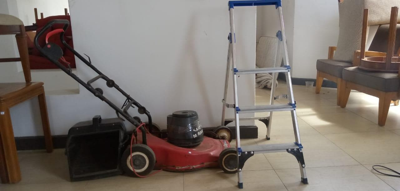 Escadote e Máquina de cortar relva. · — image 2