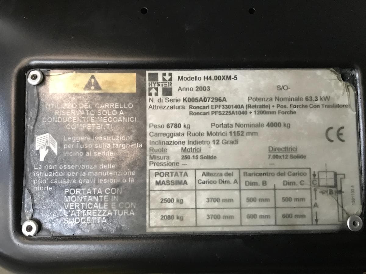 Empilhador Hyster 4.0 Toneladas · Gás — imagen 12
