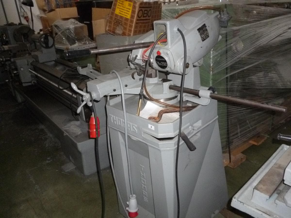 Máquina de furar de coluna + Serrote de disco + Torno mecânico + Esmeril — imagen 6