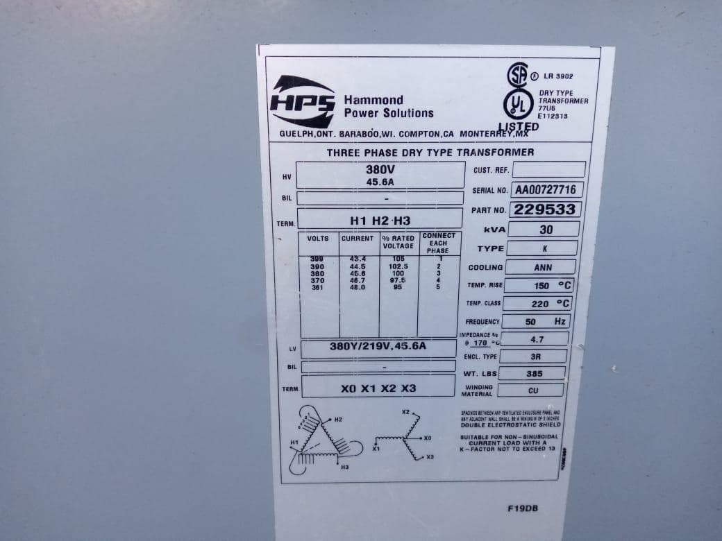 Transformador HPS 30kva / 380V - 120V · — image 2