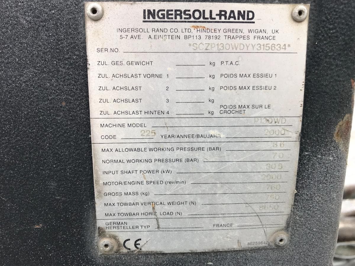 Compressor Ingersoll Rand P 130 WD — imagem 6