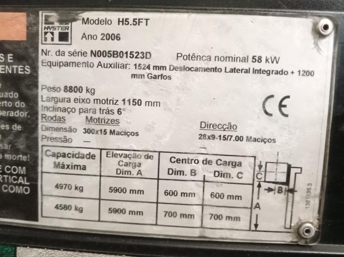 Empilhador Hyster H5.5FT · Ano 2006 — image 15