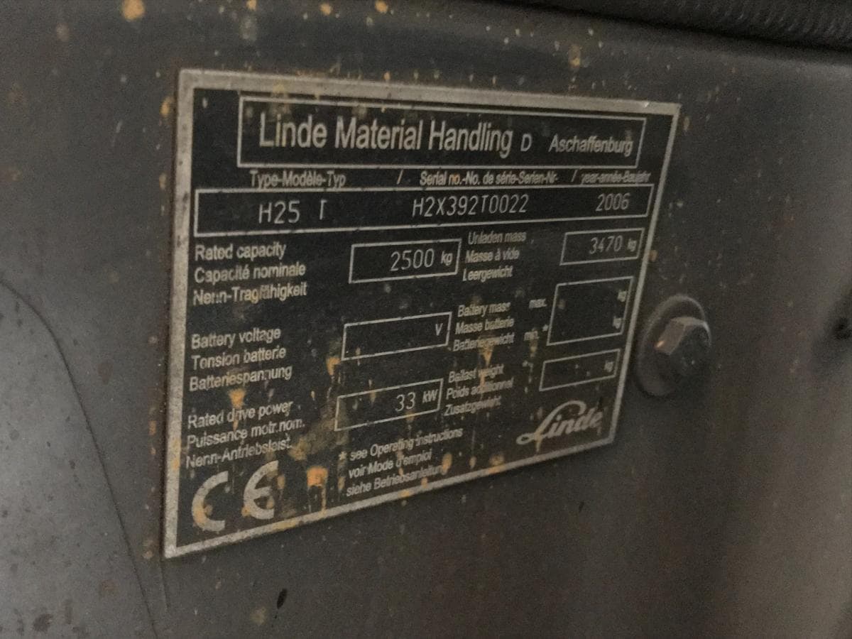 Empilhador Linde H25T · Ano 2006 — imagem 10
