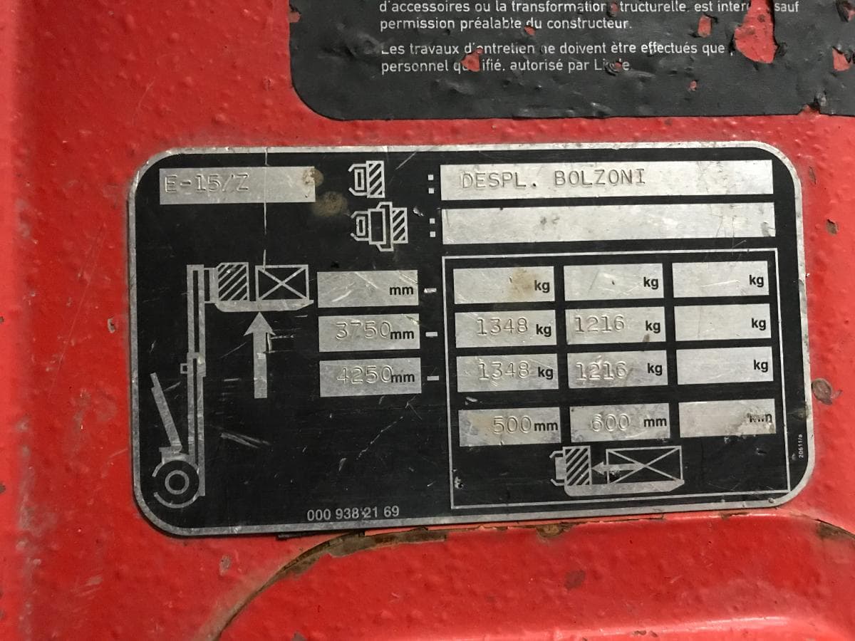 Empilhador Elétrico Linde E15Z · 1500Kg — imagem 3