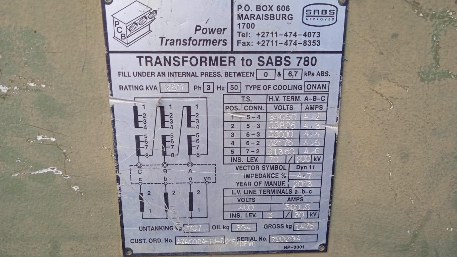 TRANSFORMADOR SABS-780 · — imagen 4