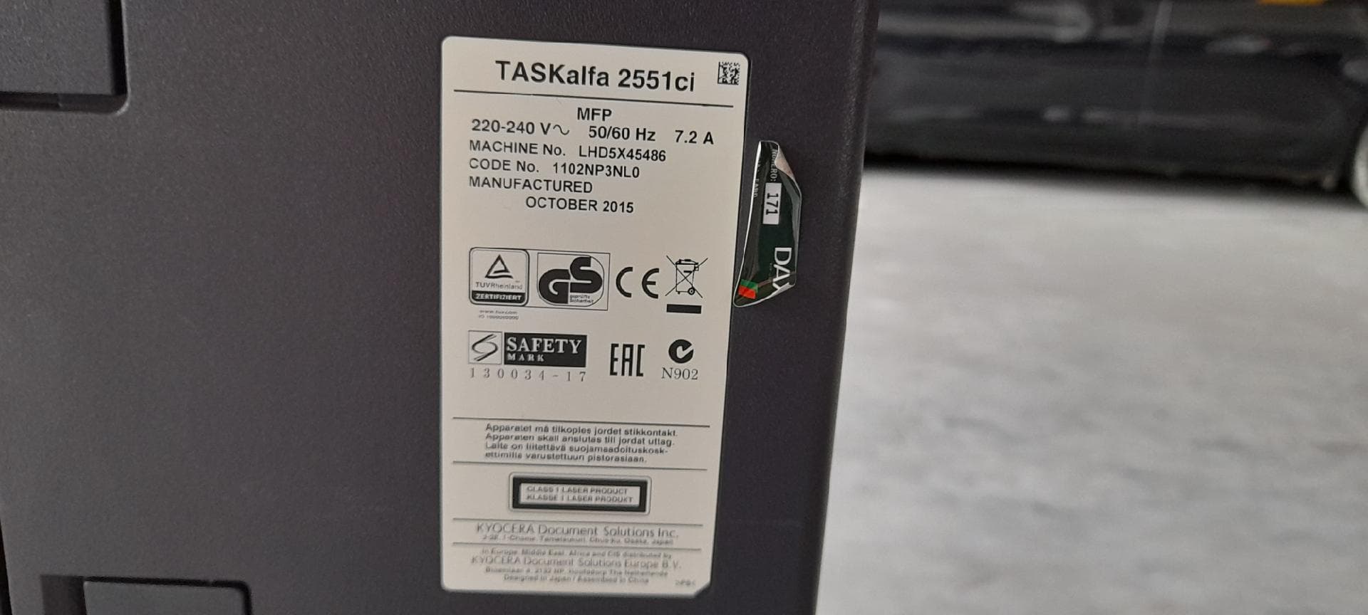 Fotocopiadora multifunções KYOCERA TASKALFA 2551C — image 5