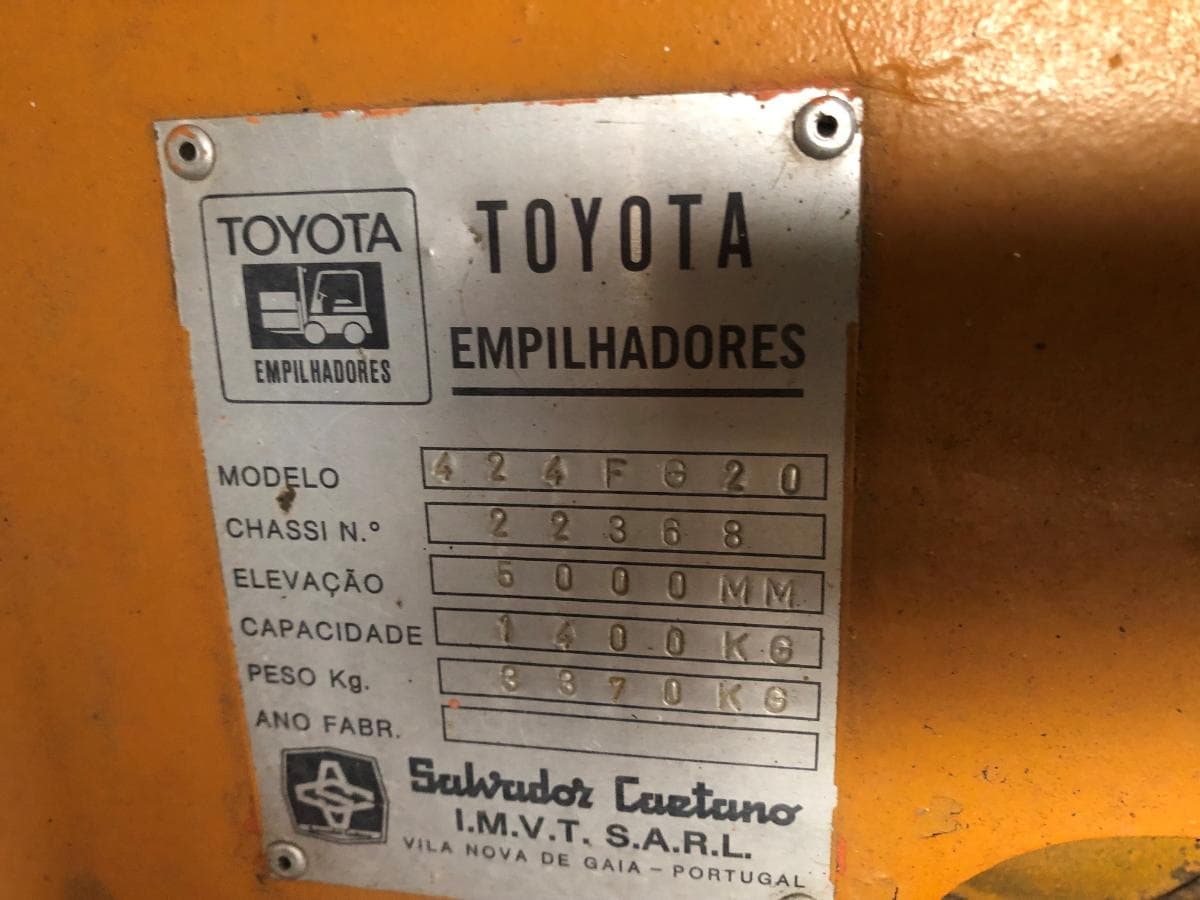Empilhador TOYOTA 424FG20 — imagen 8