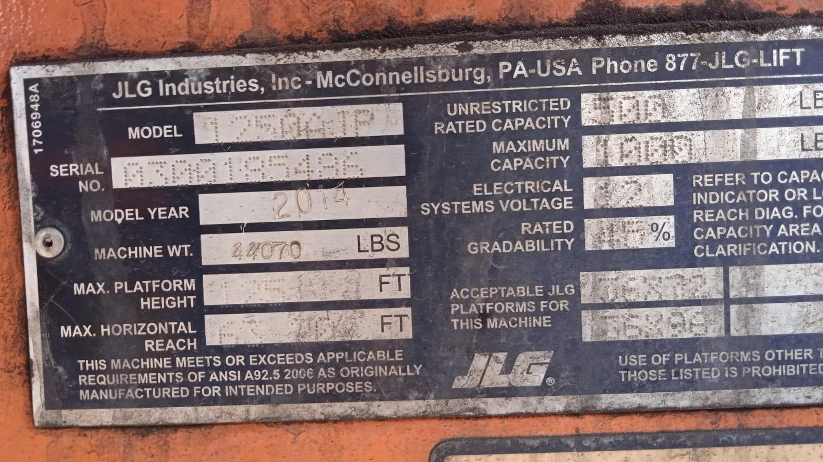 JLG 1250ATP · — imagen 2