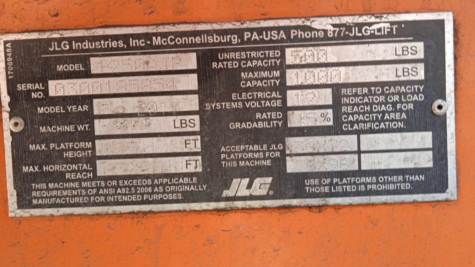 JLG 1250AJP · — imagen 9