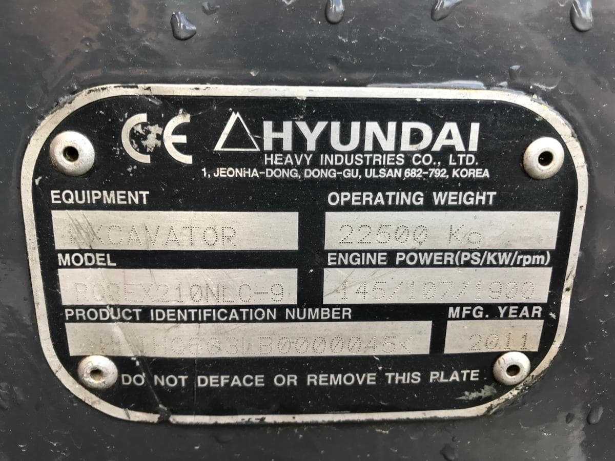 Giratória de Rastos Hyundai Robex 210 NLC-9 — imagem 8