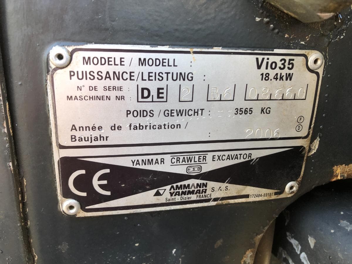 Mini giratória Yanmar Vio35 — imagem 23